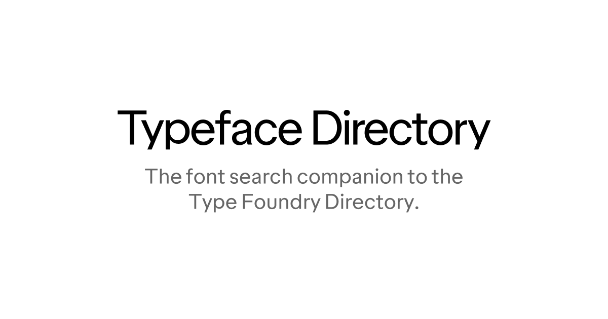 Typeface Directory